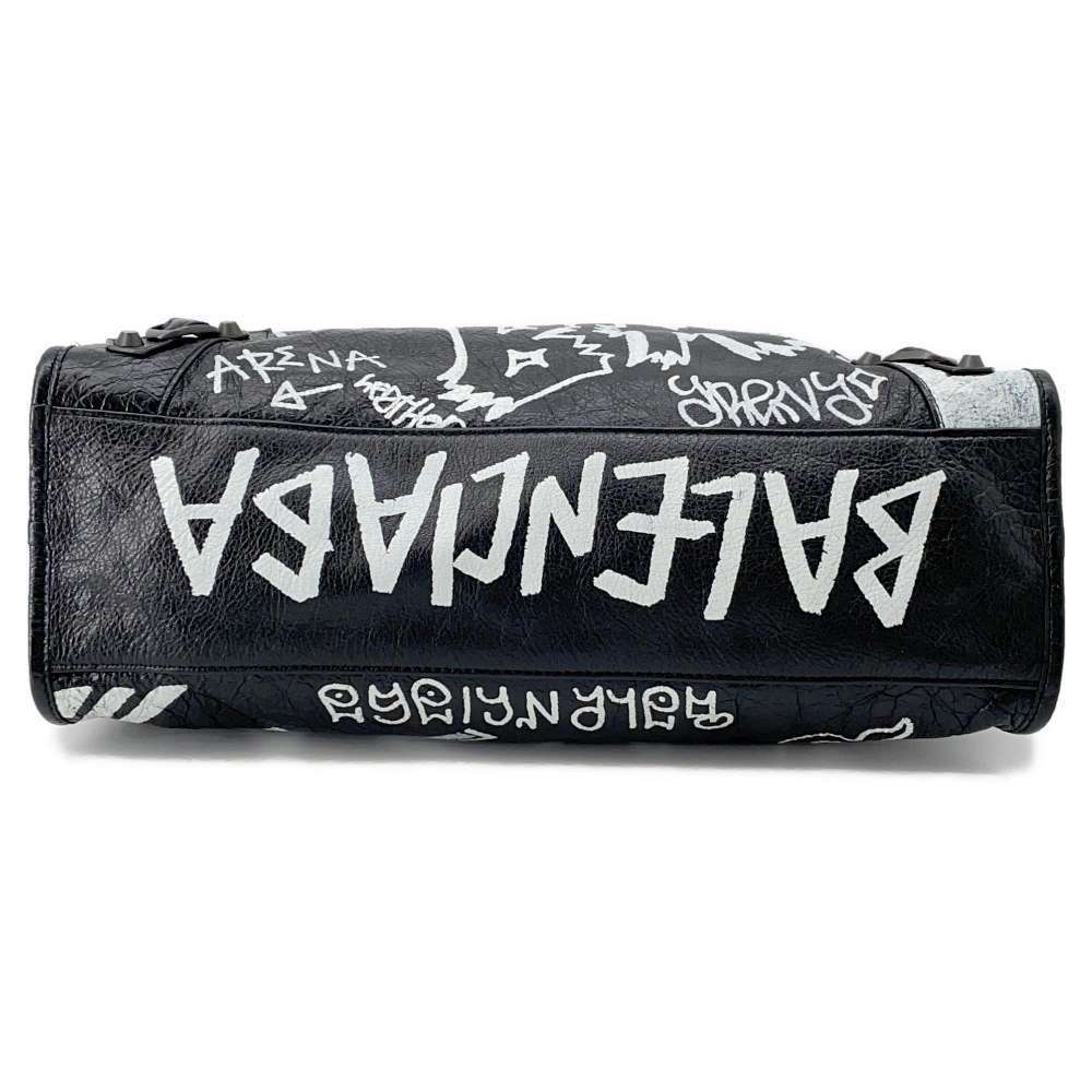 Balenciaga City Graffiti The Black Bag Shoulder View 3